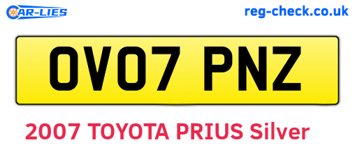 OV07PNZ are the vehicle registration plates.