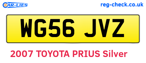 WG56JVZ are the vehicle registration plates.