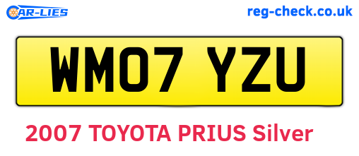 WM07YZU are the vehicle registration plates.