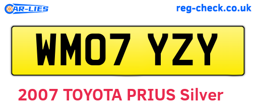 WM07YZY are the vehicle registration plates.