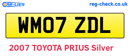 WM07ZDL are the vehicle registration plates.