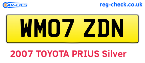 WM07ZDN are the vehicle registration plates.