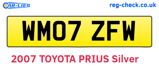 WM07ZFW are the vehicle registration plates.