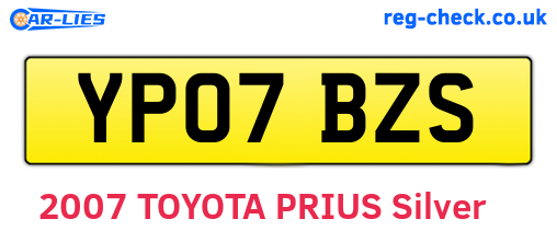 YP07BZS are the vehicle registration plates.