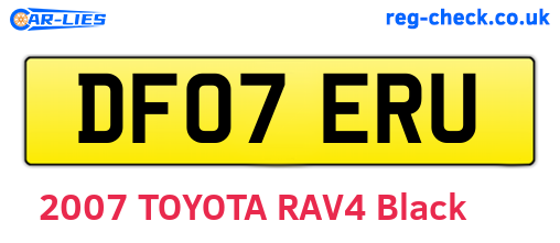 DF07ERU are the vehicle registration plates.