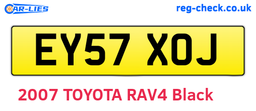 EY57XOJ are the vehicle registration plates.