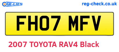 FH07MFV are the vehicle registration plates.