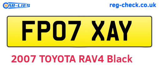 FP07XAY are the vehicle registration plates.