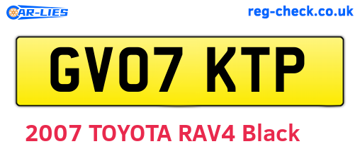GV07KTP are the vehicle registration plates.