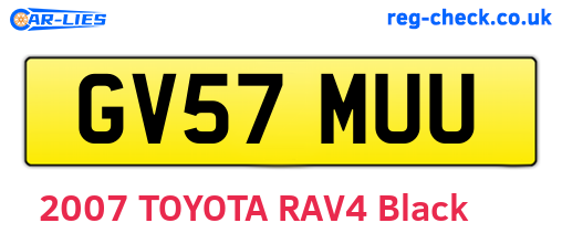 GV57MUU are the vehicle registration plates.