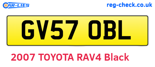 GV57OBL are the vehicle registration plates.