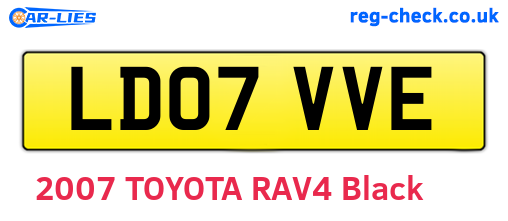 LD07VVE are the vehicle registration plates.