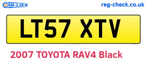LT57XTV are the vehicle registration plates.
