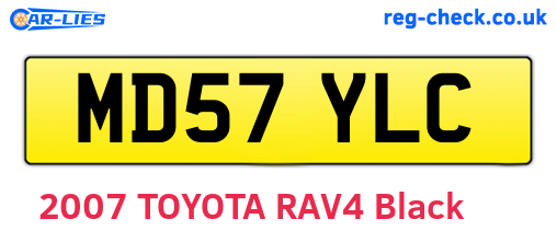 MD57YLC are the vehicle registration plates.