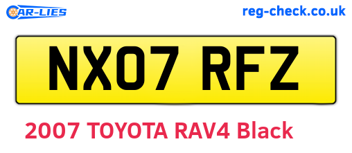 NX07RFZ are the vehicle registration plates.