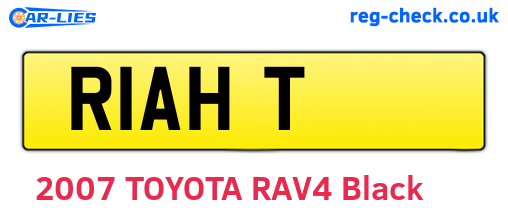R1AHT are the vehicle registration plates.