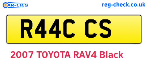 R44CCS are the vehicle registration plates.