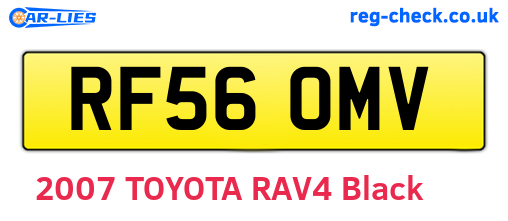 RF56OMV are the vehicle registration plates.