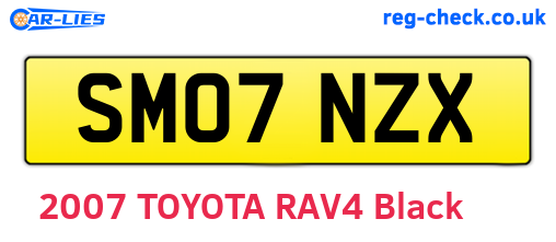 SM07NZX are the vehicle registration plates.