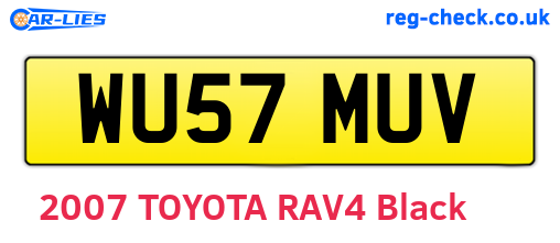 WU57MUV are the vehicle registration plates.