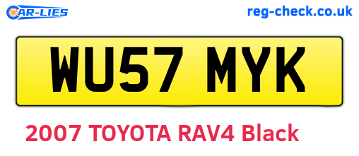 WU57MYK are the vehicle registration plates.