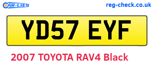 YD57EYF are the vehicle registration plates.
