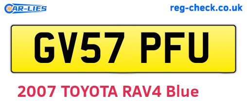 GV57PFU are the vehicle registration plates.