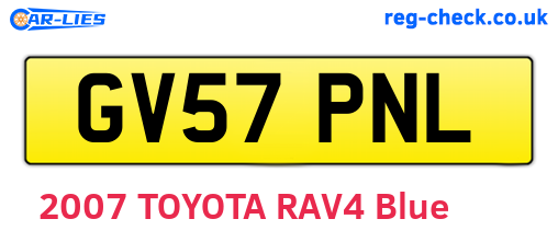 GV57PNL are the vehicle registration plates.