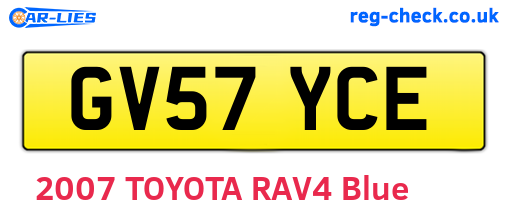 GV57YCE are the vehicle registration plates.