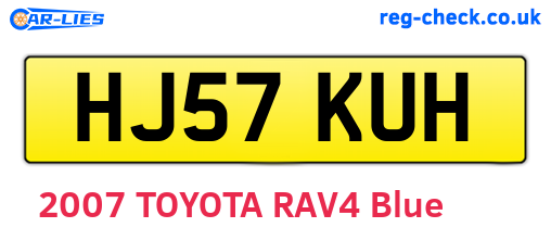 HJ57KUH are the vehicle registration plates.