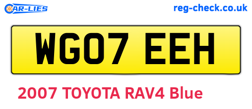 WG07EEH are the vehicle registration plates.