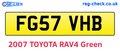 FG57VHB are the vehicle registration plates.