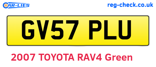 GV57PLU are the vehicle registration plates.