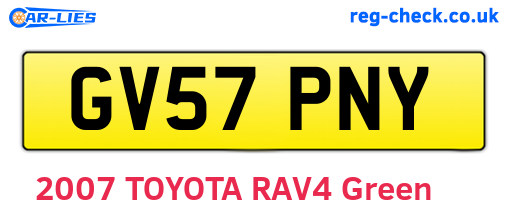 GV57PNY are the vehicle registration plates.