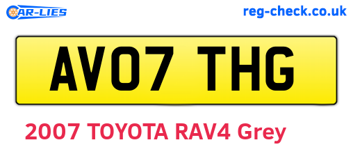 AV07THG are the vehicle registration plates.