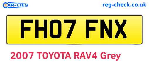 FH07FNX are the vehicle registration plates.