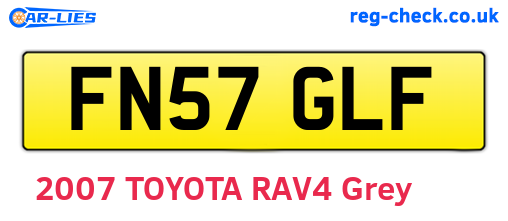 FN57GLF are the vehicle registration plates.