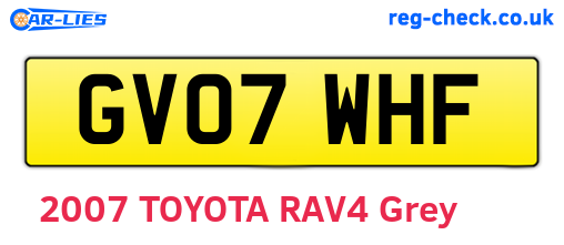 GV07WHF are the vehicle registration plates.