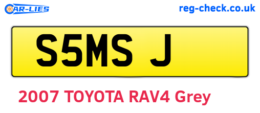 S5MSJ are the vehicle registration plates.