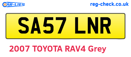 SA57LNR are the vehicle registration plates.