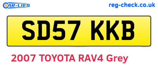 SD57KKB are the vehicle registration plates.
