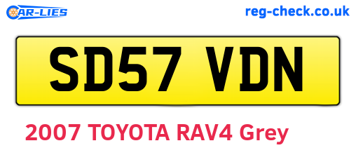 SD57VDN are the vehicle registration plates.