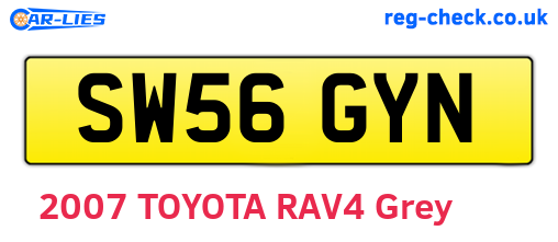 SW56GYN are the vehicle registration plates.