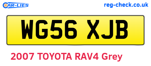 WG56XJB are the vehicle registration plates.
