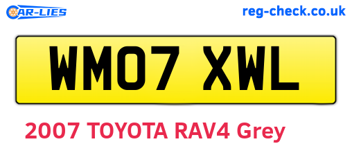 WM07XWL are the vehicle registration plates.