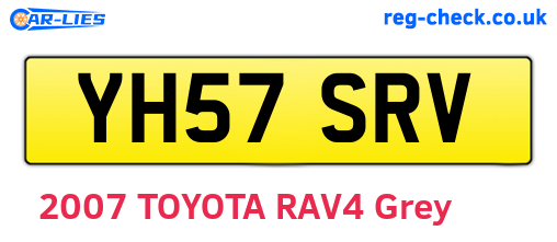 YH57SRV are the vehicle registration plates.
