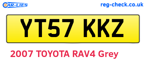 YT57KKZ are the vehicle registration plates.
