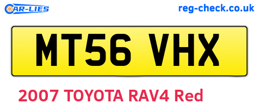 MT56VHX are the vehicle registration plates.