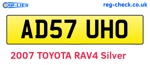 AD57UHO are the vehicle registration plates.