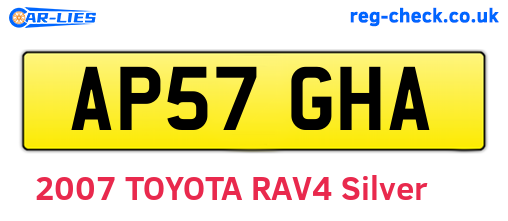 AP57GHA are the vehicle registration plates.